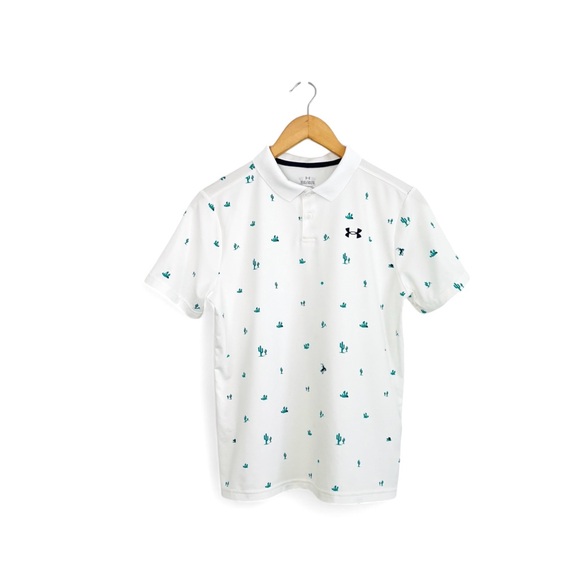 Under Armour Boys' UA Matchplay Printed Polo - Picture 1 of 9
